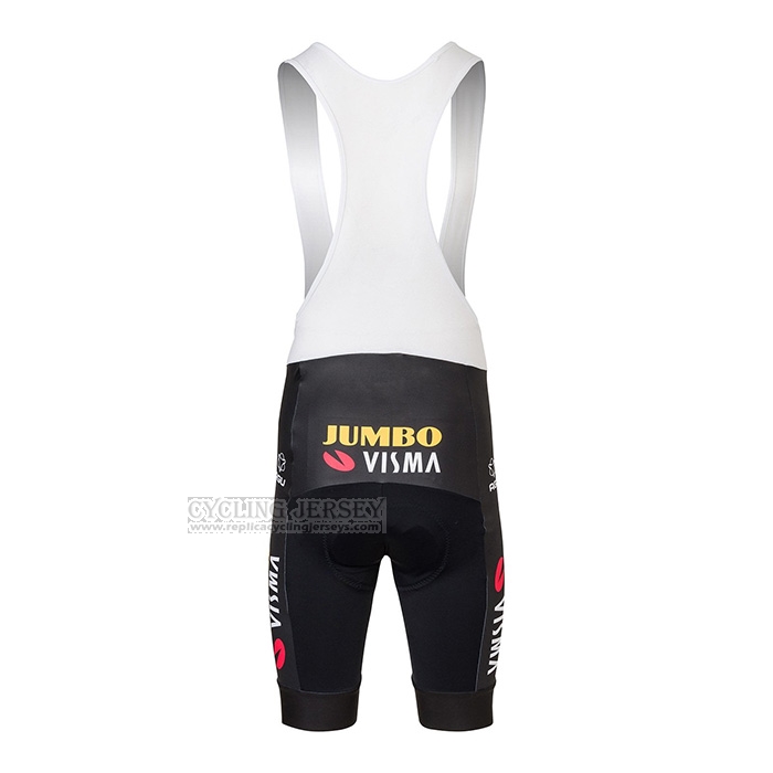 2022 Cycling Jersey Jumbo Visma Black Orange Short Sleeve and Bib Short